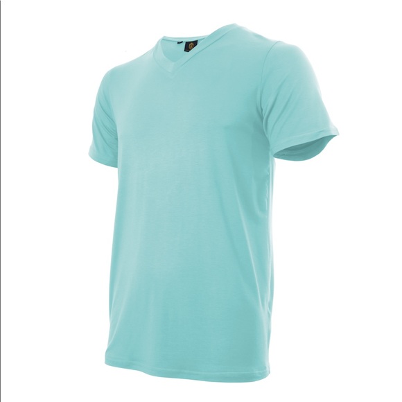 kING NEW YORK, V-NECK T-SHIRT, LIGHT TURQUOISE. - Picture 8 of 14